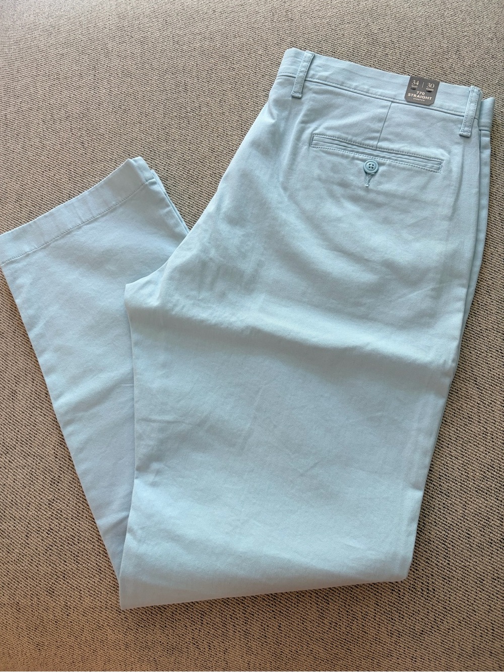 J.Crew 770 Straight Stretch Chino Pants Light Blue 34x30 NWT
